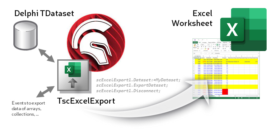 TscExcelExport komponen (VCL Delphi)