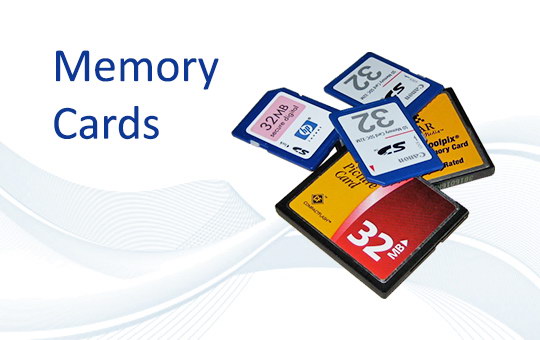 Different kinds of memory cards